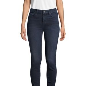 7FAM "GWENEVERE HIGH-WAIST ANKLE SKINNY" Jeans In "BLUE SANTIAGO"